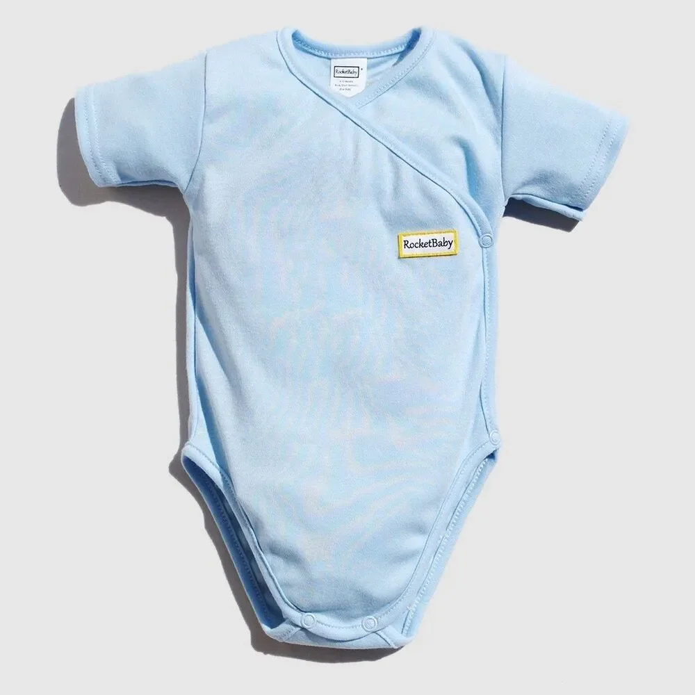ROCKETBABY Bodysuit Kimono Short Sleeve Baby Blue